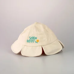 Kids Bucket Hat A Forma Di Fiore Color Panna