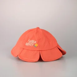 Kids Bucket Hat A Forma Di Fiore Color Corallo