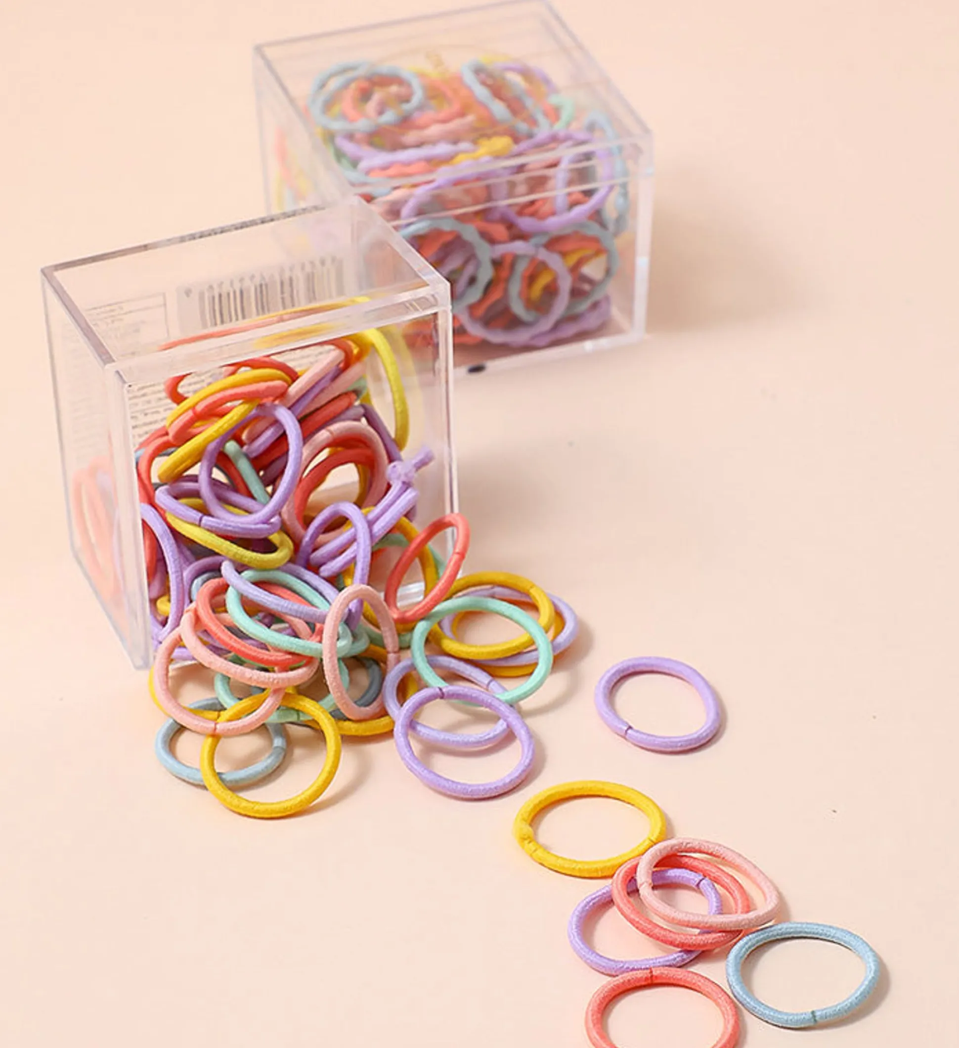 Mini Elastici Per Capelli Colorati (100Pz)